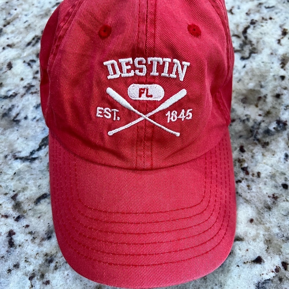 Red Destin Baseball Cap Royal Resortwear 100% cotton